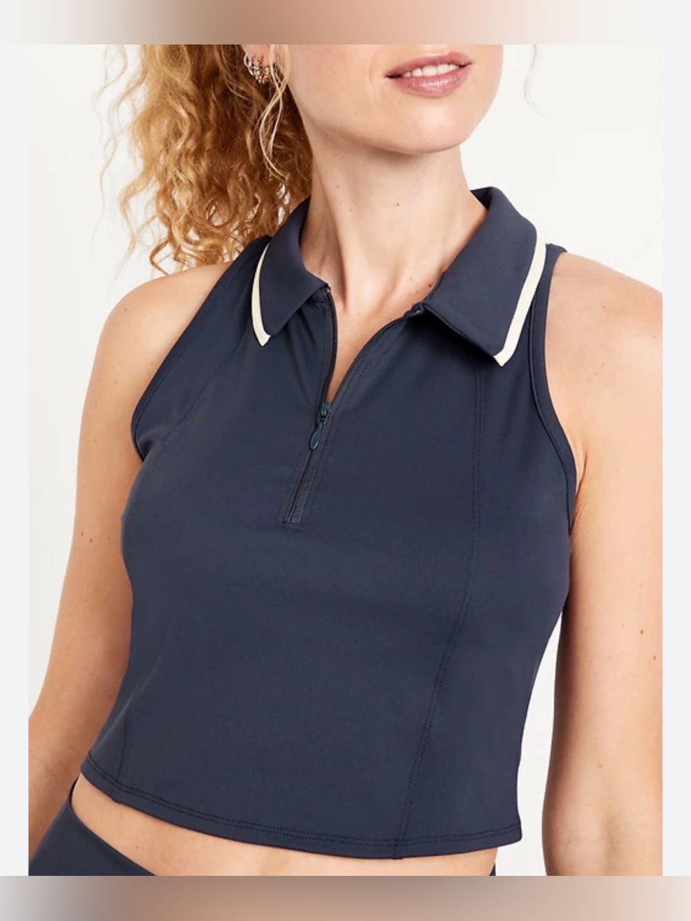 Power soft cropped polo